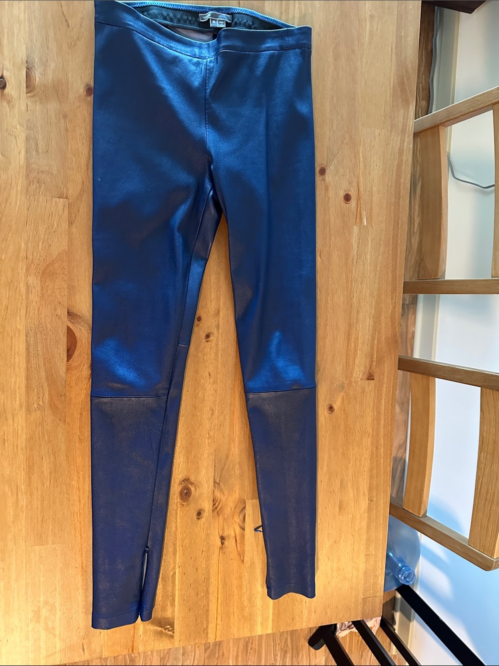 Vince REAL Leather Leggings-blue
